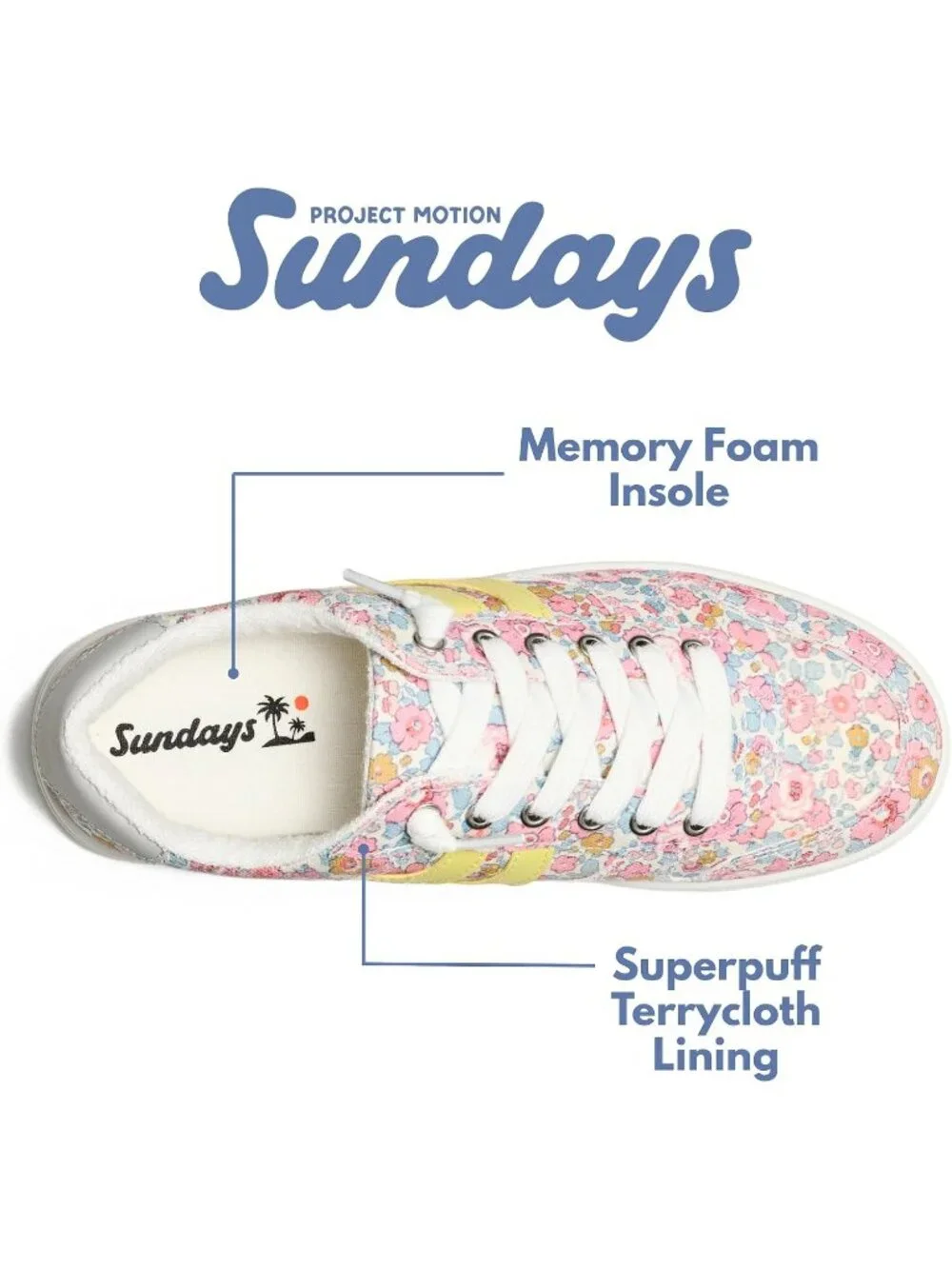 Women's Rose Comfortable Memory Foam Insole Non Slip and Lightweight Sneakers